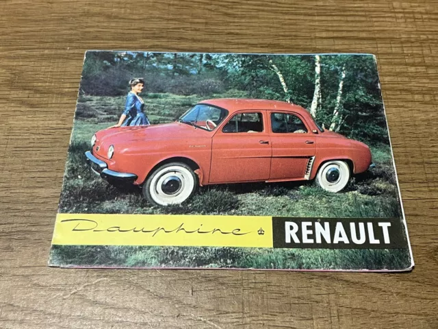 Ancien dépliant Renault Dauphine , catalogue, brochure, publicité, prospectus