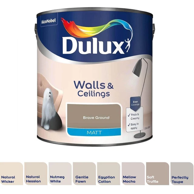 DULUX PAINT SHADES of Beige or Brown Walls & Ceilings Matt Emulsion 2.5 Litres £23.99 PicClick UK