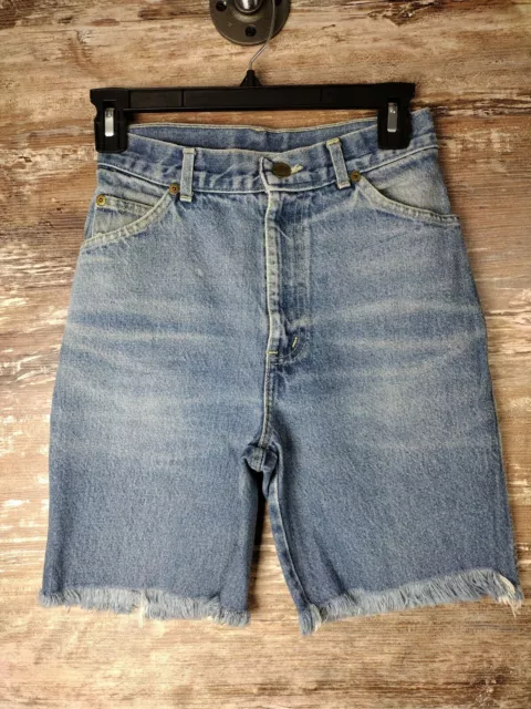 Vintage Chic Jeans Women's Denim High Waisted Shorts Grunge Mom Jeans Frayed 6/7