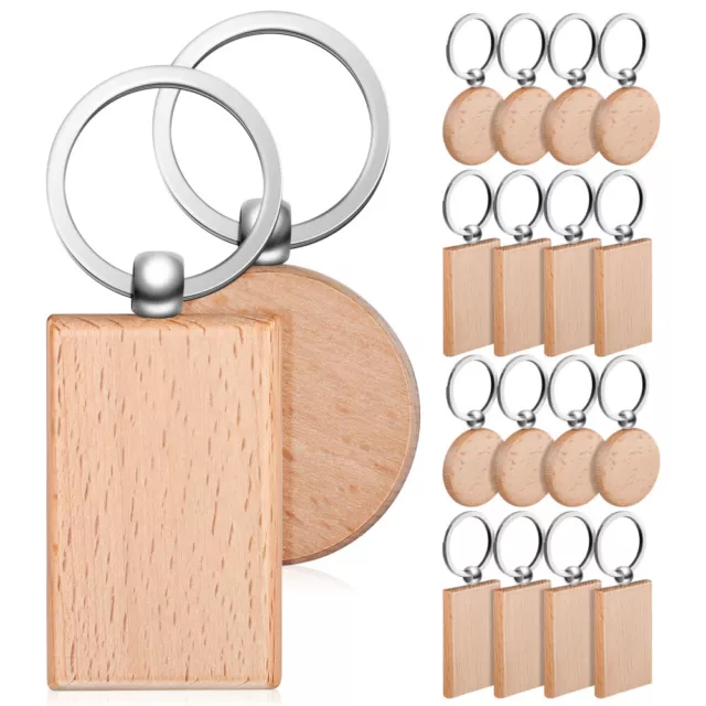 Christmas Key Chain Gift Set - 18 Wooden Key Tags - Customizable