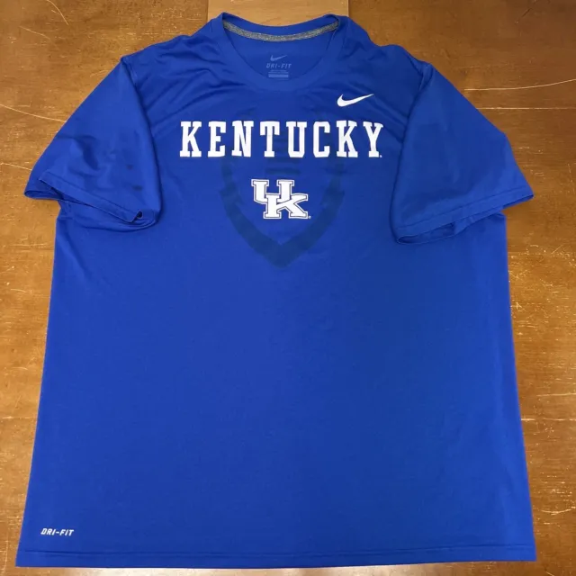 Kentucky Wildcats Shirt Mens 2XL Blue Short Sleeve Dri Fit Nike