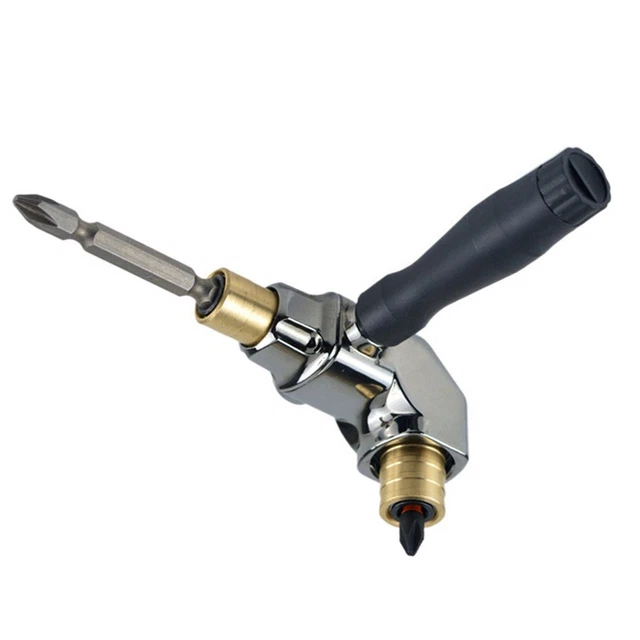 Adaptateur Perceuse à Angle Droit 90° - Porte-Embout Magnétique 1/4" Pour Espaces Serrés