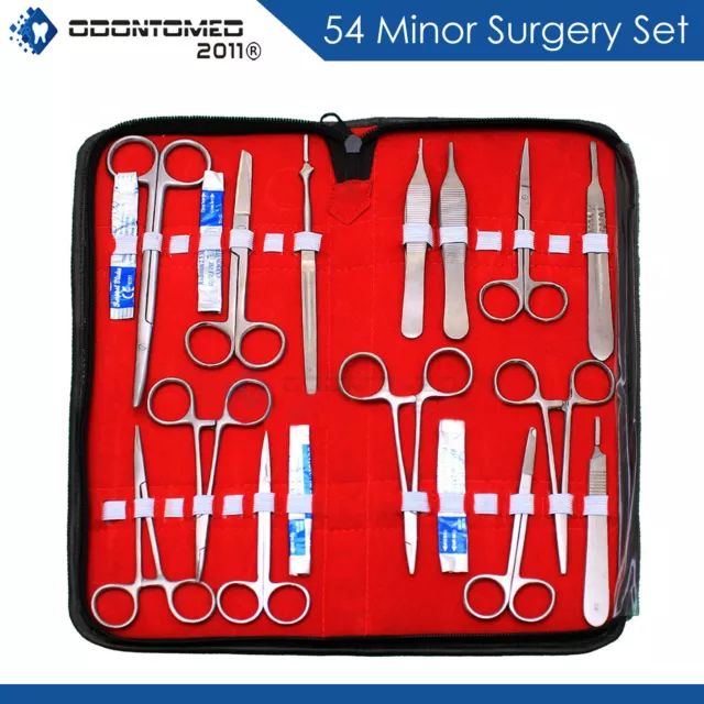 54 Pcs Minor Surgery Dissection Dissecting Student Kit Surgical Instruments