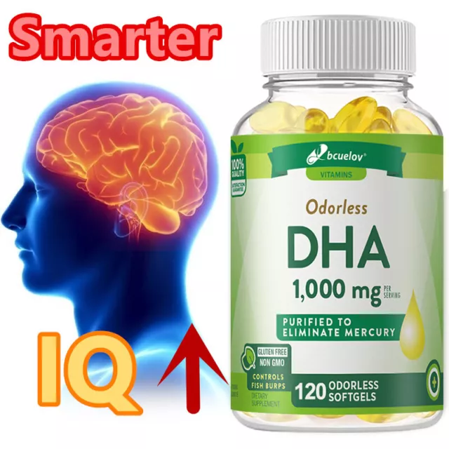 Omega 3 Fish Oil 2000 Mg Softgels - High Dose EPA+ DHA - Brain Health