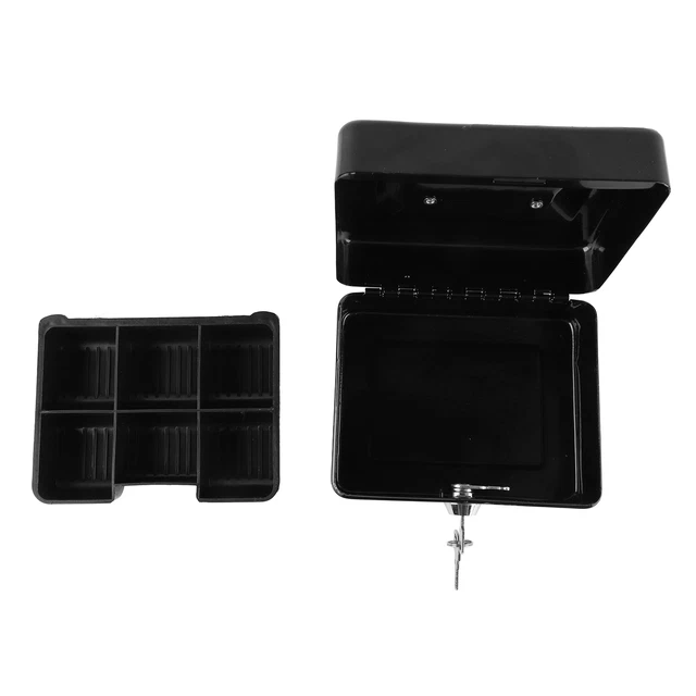 Caisse En Métal Avec Serrure De Sécurité Petite Boîte De Rangement Portable OB