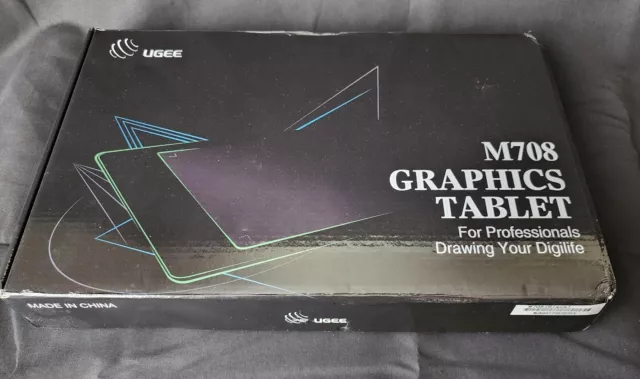 Ugee M708 Graphic Drawing Tablet, 10x6 in - Black (FBA_UG-M708-US)