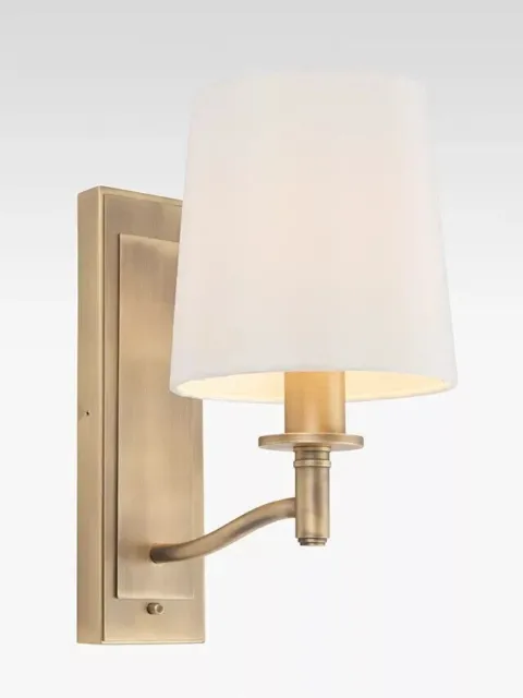 RP £115.00  - John Lewis - Bay Lighting Eleanor Wall Light, Antique Brass