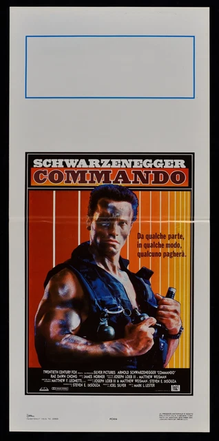 AFFICHE COMMANDO ARNOLD Schwarzenegger Mark Lester Horner Chong B167 ...