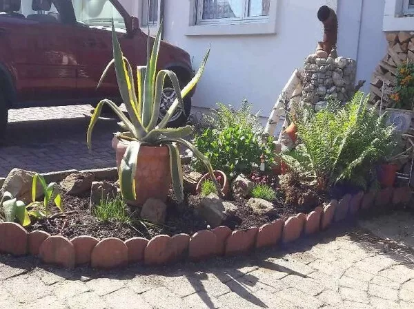 2 Biberschwanz Ziegel Dachziegel Pfanne, Platten gebraucht alt Handstrich Garten 2
