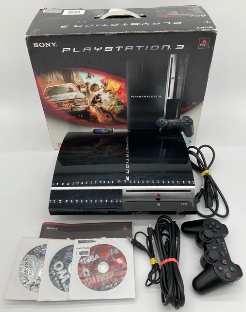 SONY PLAYSTATION 3 PS3 CECHK01 80GB Bundle Complete W/ Console
