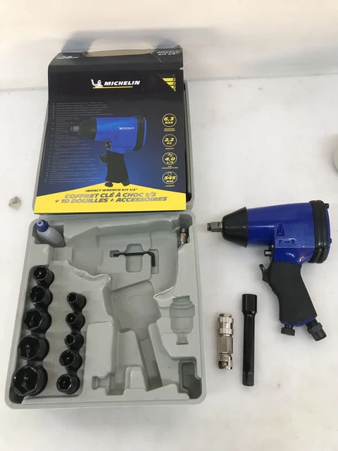 Atornillador de impacto de aire comprimido Michelin para compresores, pistola de aire comprimido - azul