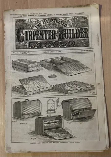 The Illustrated Carpenter & Builder Magazine - 1 July 1892 XXXI With Supplement