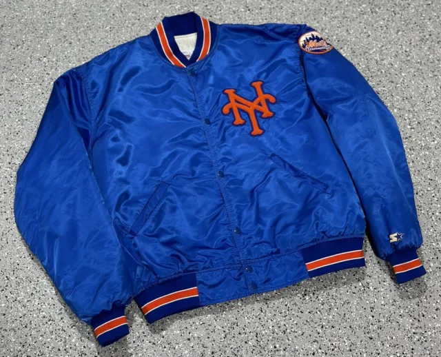 Vintage New York Mets Starter Satin MLB Baseball Jacket Mens Size XXL