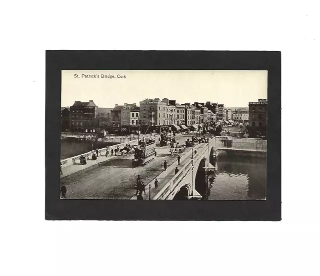 St.Patrick’s Bridge, CORK, Co. Cork, Ireland.  Trams. Publ:- Valentine’s.