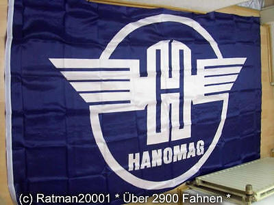 Hanomag Fahne HANOMAG 1,5 x 0,9 m 2 Ösen Logo Flagge Trecker Traktor NEU # F347 