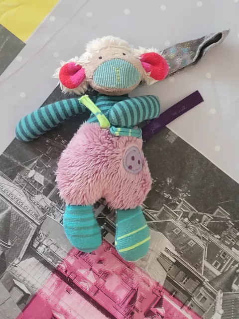 Peluche Doudou 15 Cm Moulin Roty Les Jolis Pas Beaux Attache Tetine Mouton