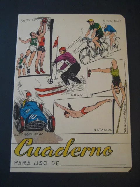 Deportes. Ancien Cahier Scolaire Années 60