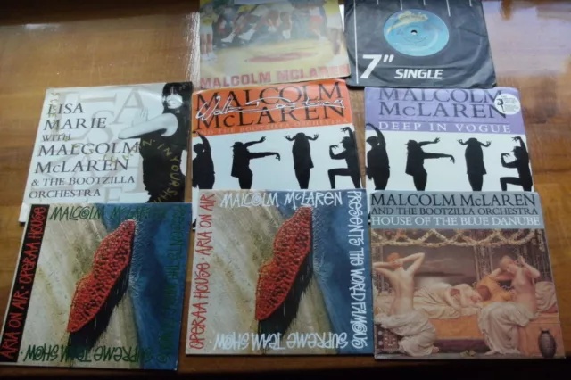 MALCOLM McLAREN MULTI CHOICE OF 8 N/MINT 45 rpm 7" VINYL SINGLE PROMO RECORDS