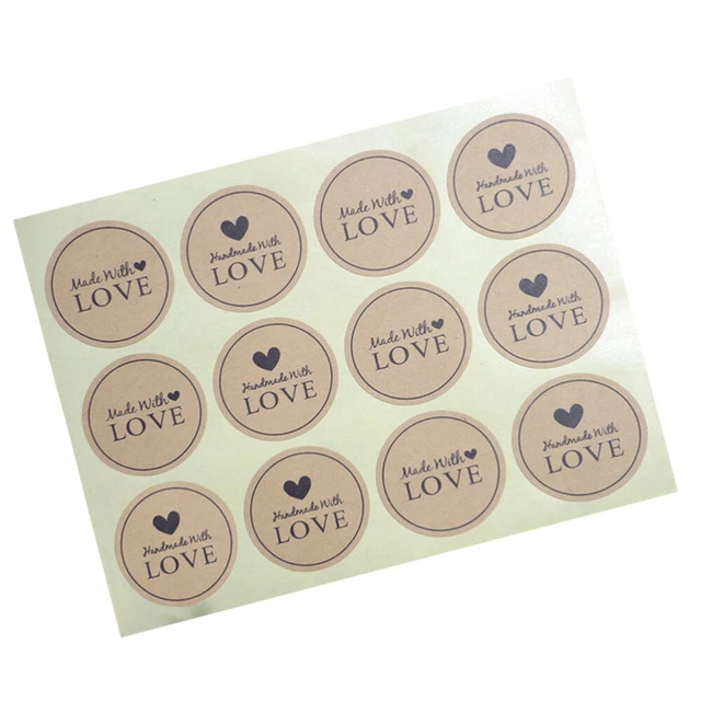 20 Sheets Cookie Bag Tags Selbstklebendes Dichtungsband Kartonaufkleber Etikette