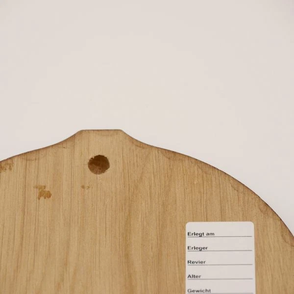 Placa de Jabalí Tallado Oscuro Af 14 CM Con 1 Pieza Hoja Roble Portada Pequeño 3
