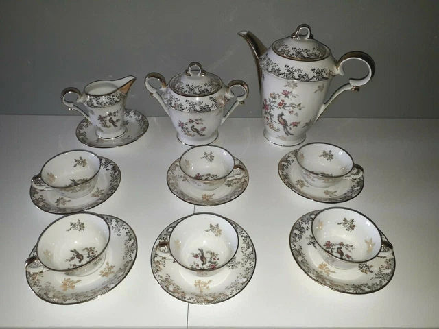 Service 6 Tasses à Café Porcelaine Bareuther Bavaria - édition 100 Ans Waldsassen