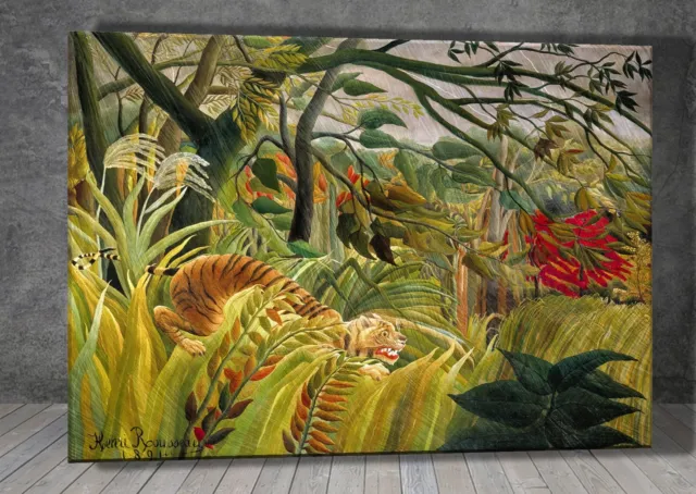 Henri Rousseau Tiger in a Tropical Storm CANVAS PAINTING ART PRINT 1366