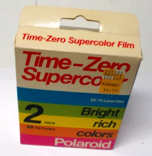 Polaroid Time-Zero SX-70 Land Film 2 Pack, Sealed, Exp. Jun. 1986