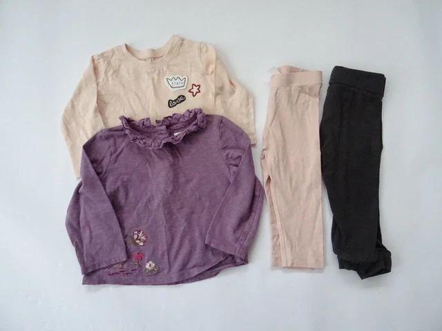 Baby Girls Outfit Bundle 6-9 Months Tops Leggings Bottoms Next Spring Pink 371
