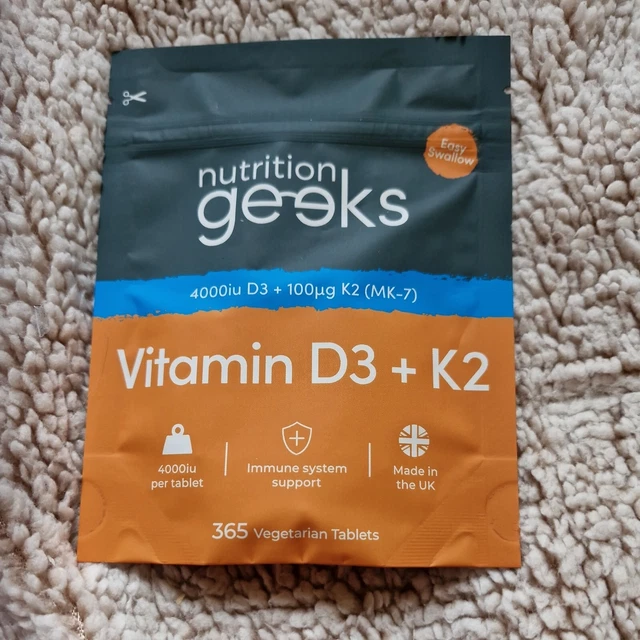 NUTRITION GEEKS - Vitamin D3 & Vitamin K2 Easy To Swallow Vitamin ...