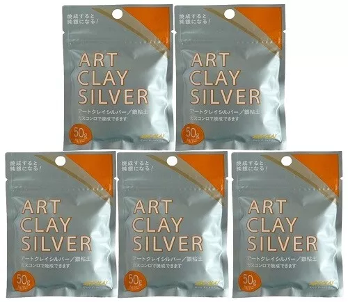 Art Clay Silver 50g Set of 5 Precious Metal Clay Original accessories Handmade