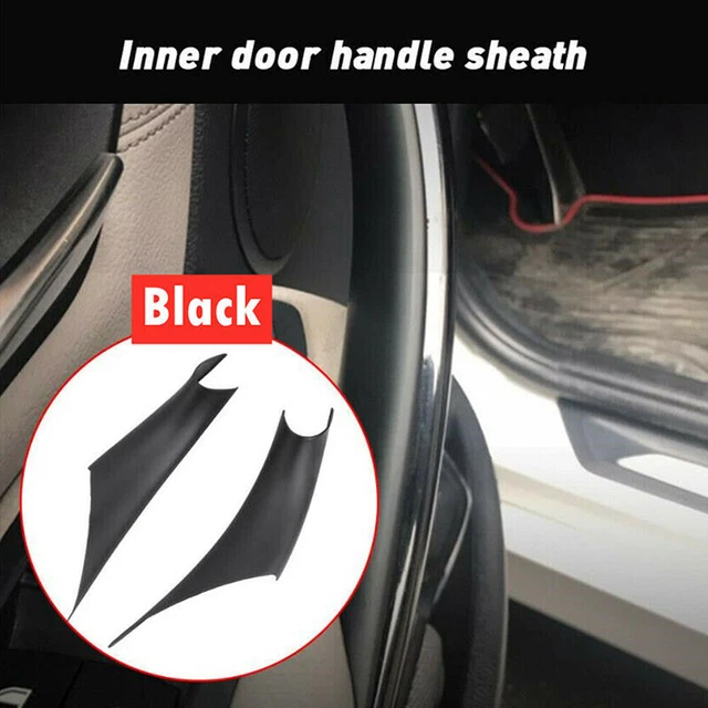 2X Black Inner Door Handle Cover Inside Protect Case For BMW 3/4 Series F30 F35