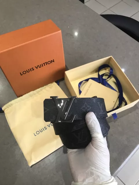 LOUIS VUITTON LV Marble 40MM Reversible Belt Monogram Eclipse Size 90CM  M0276U