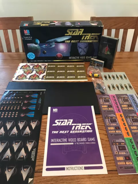 STAR TREK Boardgame Interactive VHS Video Next Generation MB Vintage Complete