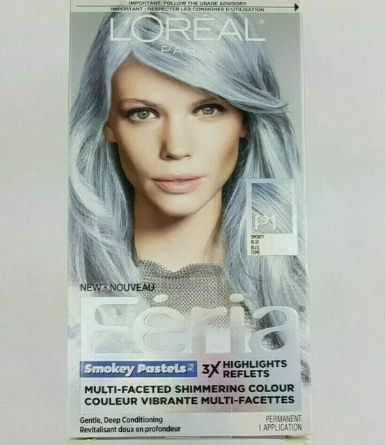 L'Oreal Paris Feria P1 Smokey Blue Pastels Multi-Faceted Hair Color