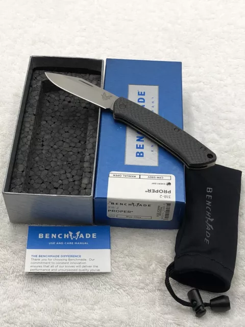 Benchmade 318-2 Proper Slipjoint Folding Pocker Knife Prototype March 2019 NIB