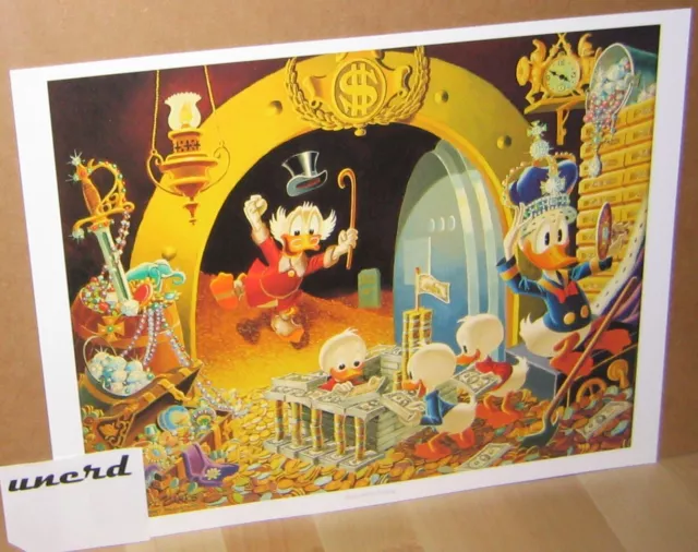 Carl Barks Kunstdruck: Hands off my Playthings - Scrooge, Money Bin Art Print