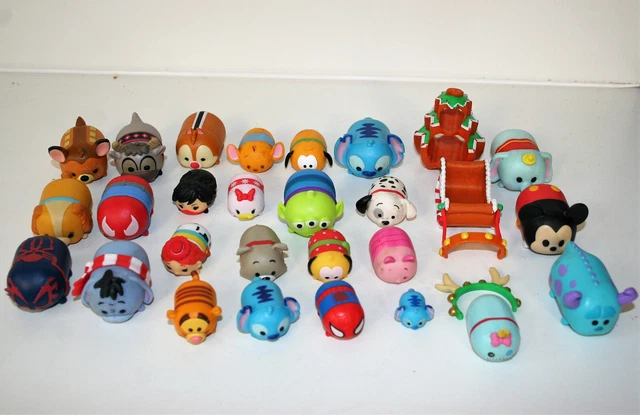 Lot of 28 Disney TSUM TSUM  Used Action Figures PVC Toys Dolls N1-28 d28