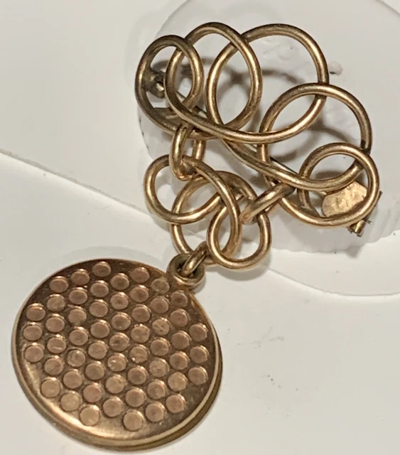 Vintage Art Nouveau 14K Gold Filled Watch Pin Safety Fastener W Gf Slide Locket