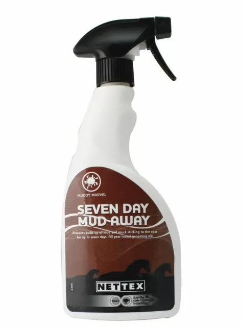 Nettex Equine 7 Seven Day Mud Away Dirt Repelling Spray Easy Grooming 500ml x 2