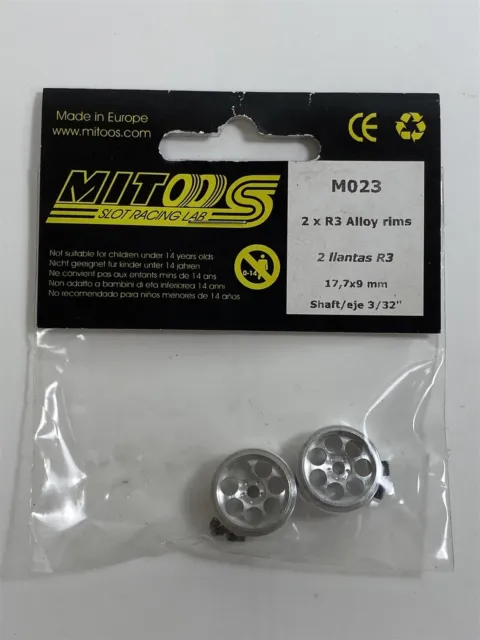 Mitoos M023 2 x R3 Alloy Rims 17.7 x 9mm Fit 3/32 Axle