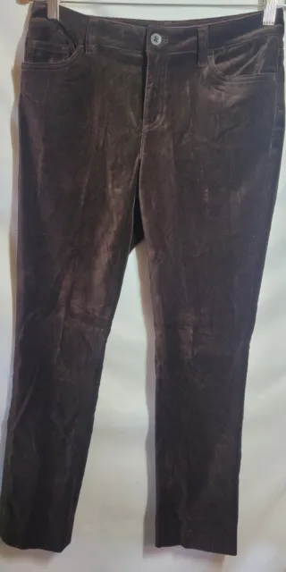 Lauren Ralph Lauren Women's Pants Size 4 Empire Brown Velvet Suede Retro