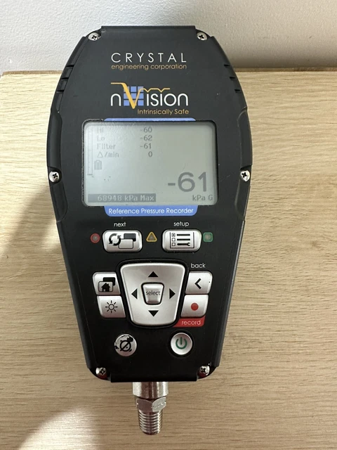 AMETEK CRYSTAL PRESSURE nVision REFERENCE RECORDER 10 000 psi