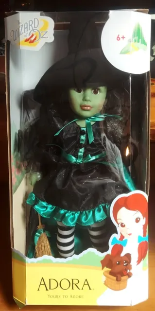 NRFB ~RARE 18" Green Wicked Witch Wizard Of Oz Adora Play Doll ~ Compat AmerGirl
