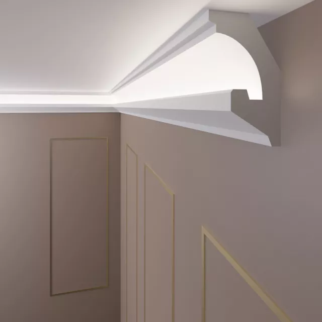 30 Metros + Corners Moldura Decorativa de Estuco para Iluminación Indirecta