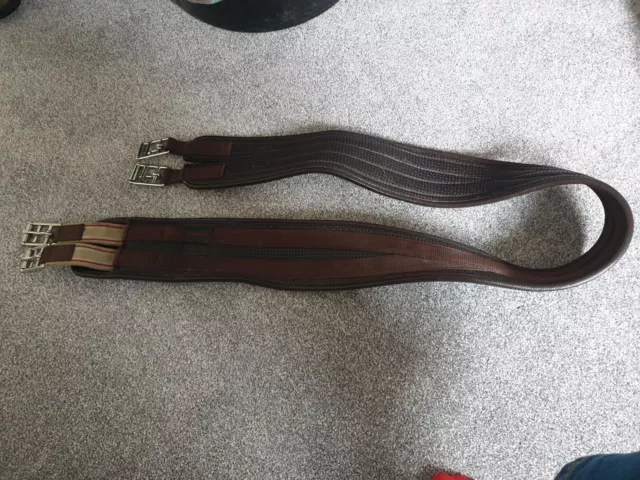 Thorowgood girth 60" 150cm brown elasticated good condition