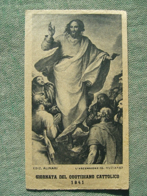 Santino Originale 1941 Giornata Del Quotidiano Cattolico Cardinale Fossati