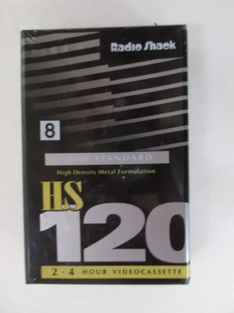 A HS120   Radio Shack  # 44-471. Videocassette. New. Sealed. 8mm