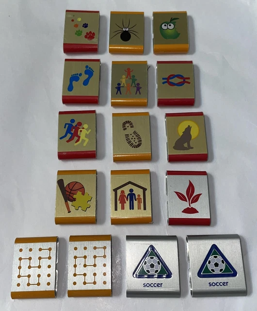 LOT OF 16 Boy Scout Belt Loop Metal Merit Award Achievement Badges 18.