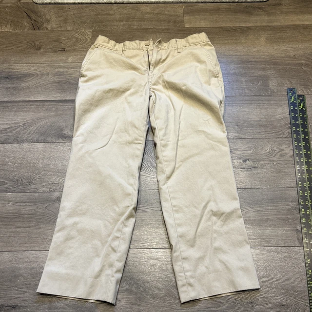 Old Navy Boys Youth Size 18 Khakis Husky Preowned Adjustable Waist Band