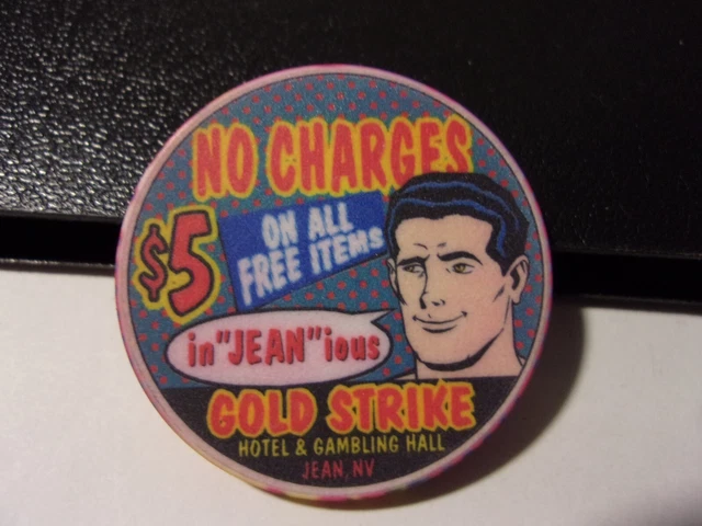 GOLD STRIKE HOTEL & GAMBLING HALL CASINO $5 hotel gaming poker chip (LTD 1000)